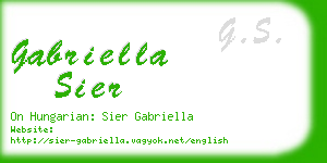 gabriella sier business card